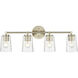 Ashli 4 Light 28 inch Modern Gold Vanity Light Wall Light